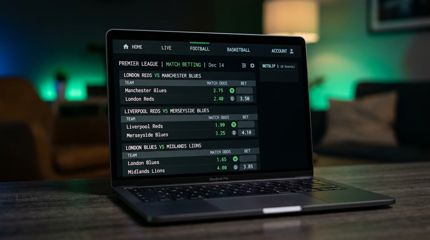 Pantalla con cuotas de Liverpool, Arsenal y Manchester City al título de la Premier League 2025/26